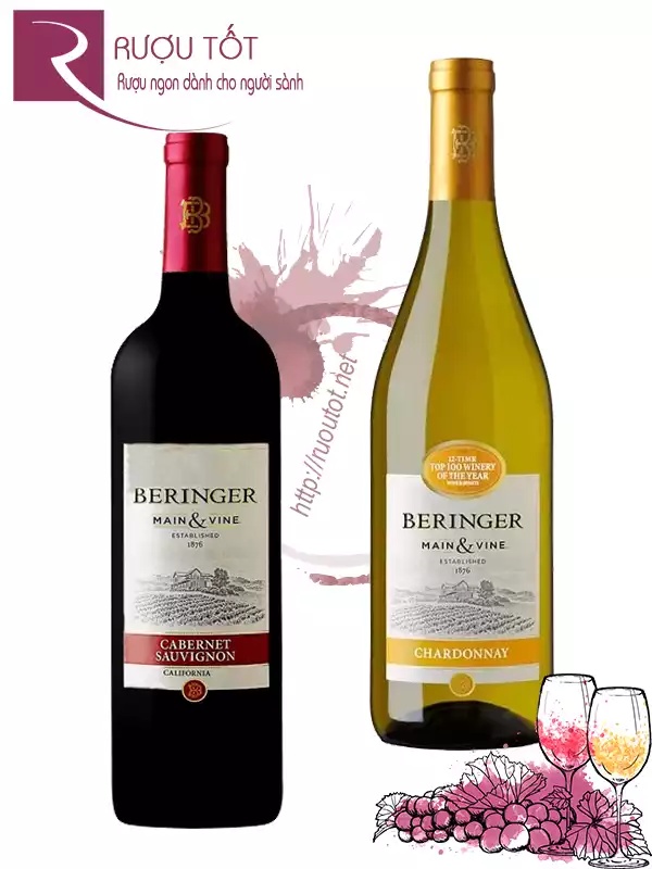 Rượu vang Beringer Main & Vine Red - White