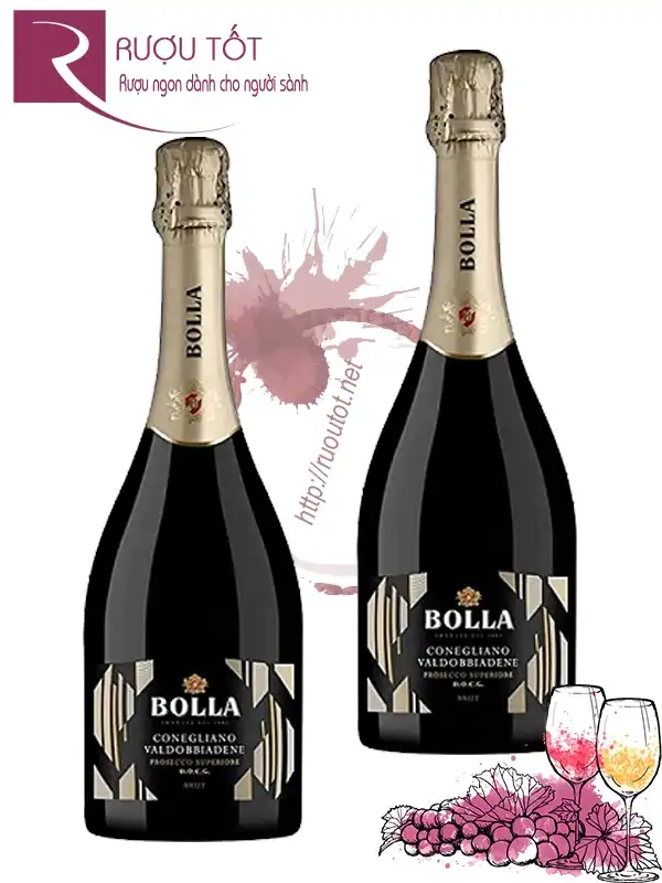 Rượu vang Bolla Prosecco Superiore Conegliano Valdobbiadene DOCG