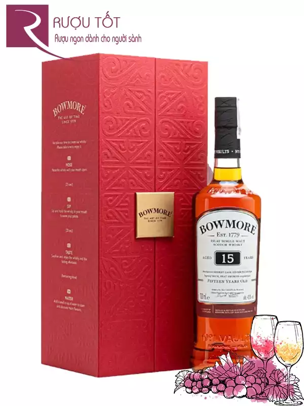 Rượu Bowmore 15 Hộp quà Tết 2025