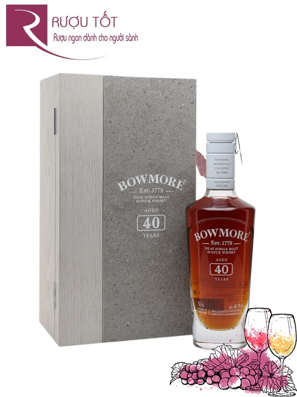 Rượu Bowmore 40 Years Old 45,1%