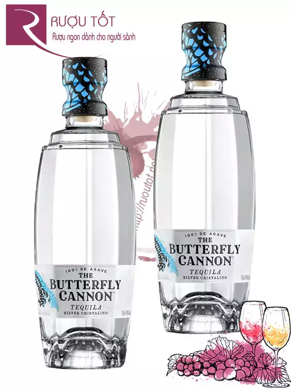 Rượu Butterfly Cannon Cristalino Tequila