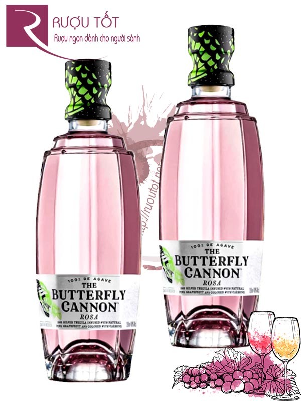 Rượu Butterfly Cannon Rosa Tequila