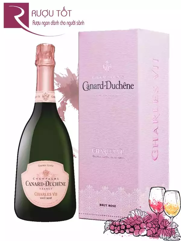 Rượu Champagne Canard Duchene Charles VII Rose