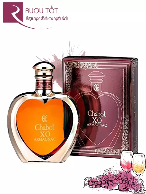 Rượu Chabot Armagnac Coeur XO Hình trái tim