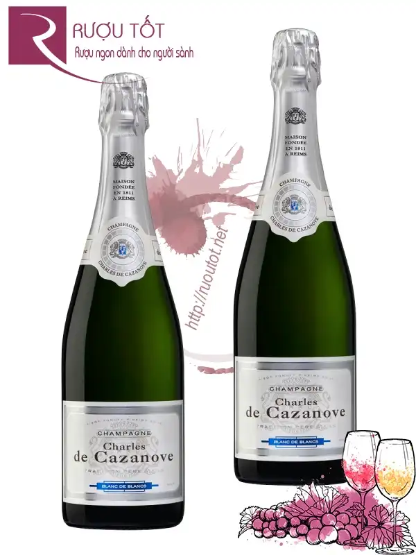 Rượu Champagne Charles de Cazanove Brut Blanc de Blancs