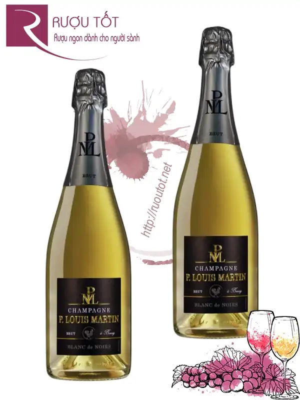 Rượu Champagne P. Louis Martin Blanc de Noirs 12% 750ml