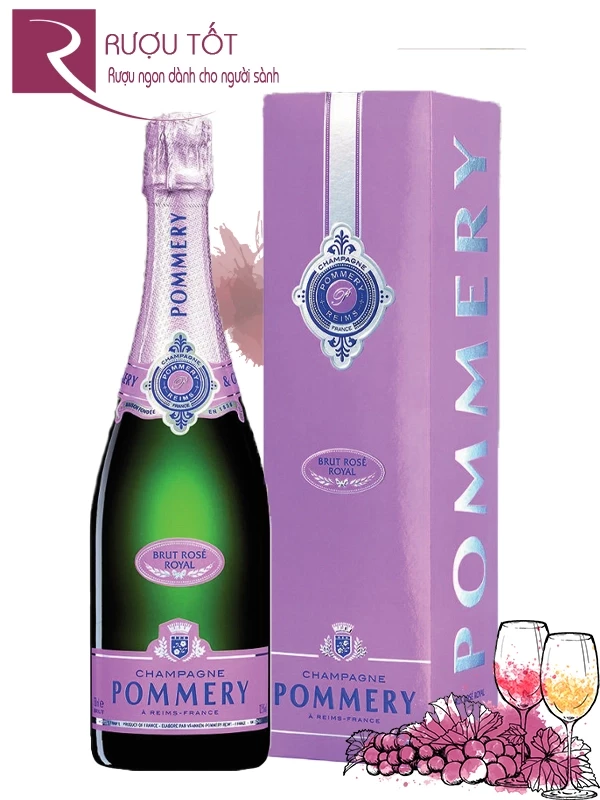 Rượu Champagne Pommery Brut Rose