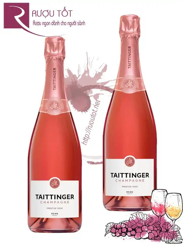 Rượu Champagne Taittinger Brut Prestige Rose Cao Cấp