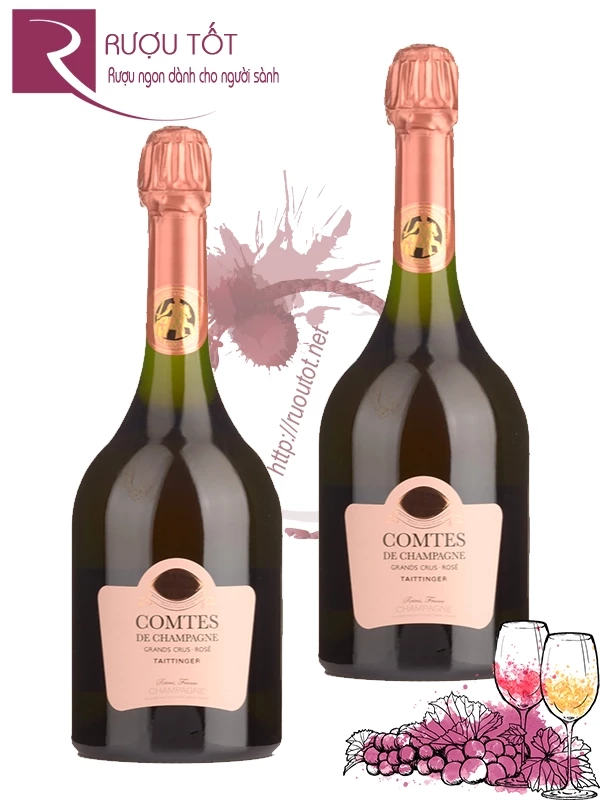 Rượu Champagne Comtes de Champagne de Taittinger Rose Brut