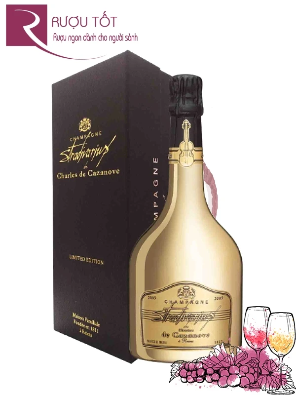 Rượu Charles de Cazanove Stradivarius Gold Brut Millésimé