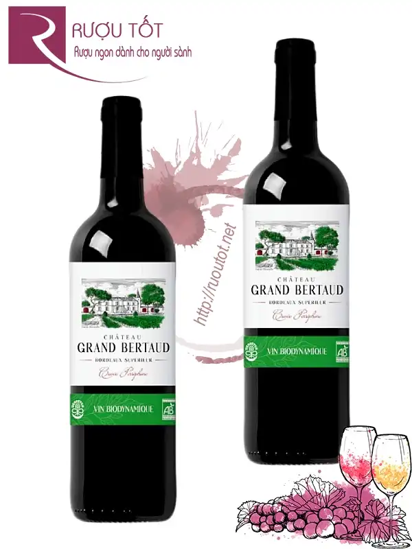 Rượu Château Grand Bertaud Biodynamic 14% 750ml Pháp