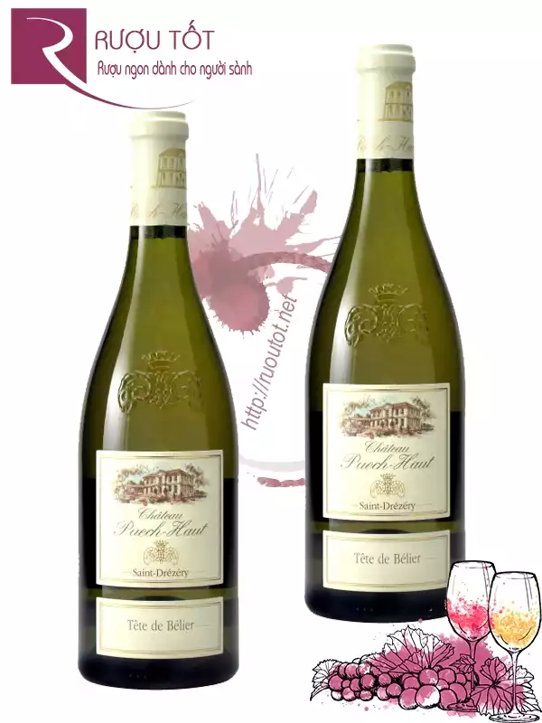 Vang Pháp Chateau Puech Haut Tete de Belier Languedoc Blanc
