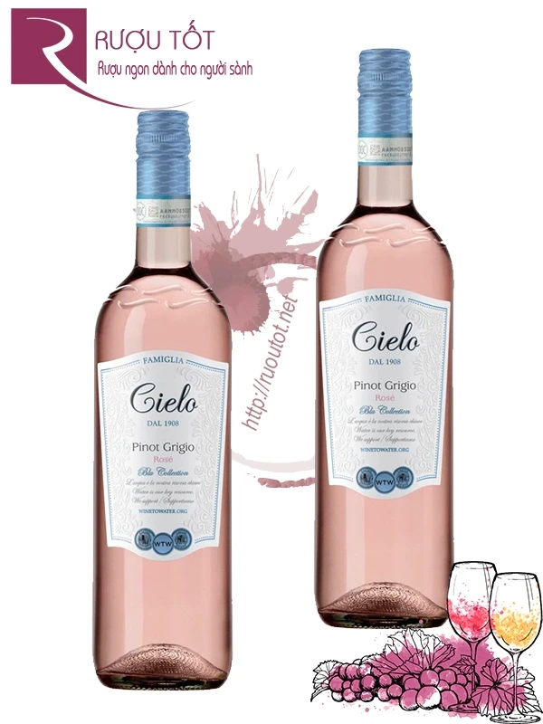 Vang hồng Famiglia Cielo dal 1908 Pinot Grigio Rose DOC