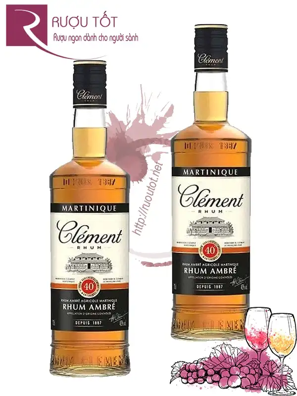 Rượu Clement Rhum Ambre French Caribbean Gold Rhum