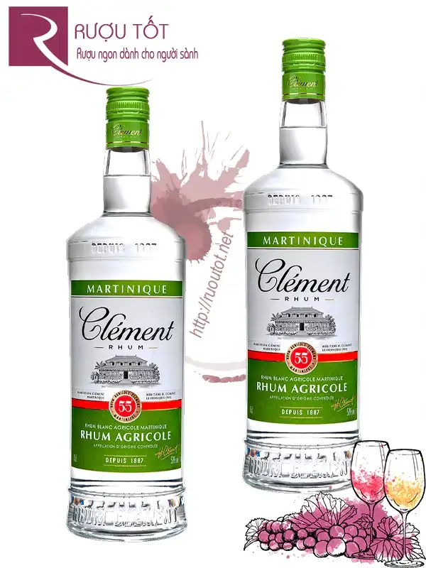 Rượu Clement Rhum Blanc Agricole Martinique