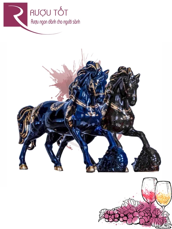 Rượu Con Ngựa Doha Sứ Royal Darius XO Gold