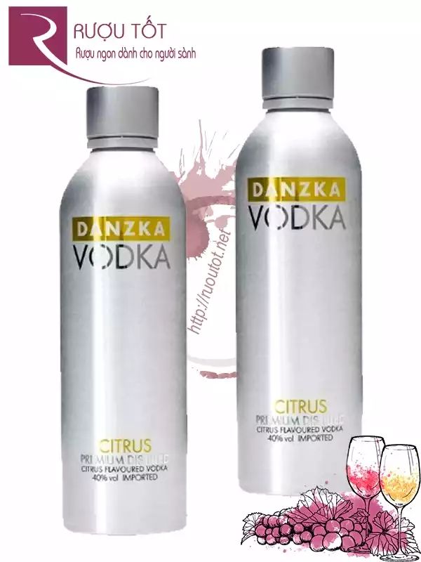 Rượu Vodka Danzka Citrus 1000ml