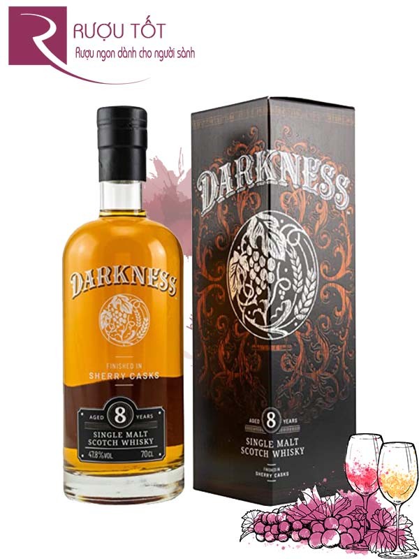 Rượu Whisky Darkness 8 năm 700ml