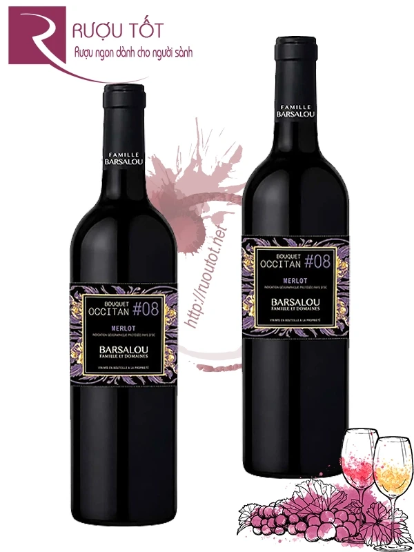 Vang Pháp Domaine Barsalou Bouquet Occitan Merlot