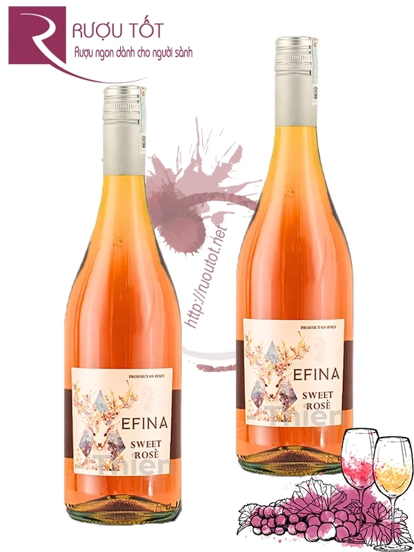 Vang hồng Efina Sweet Rose 5,5%