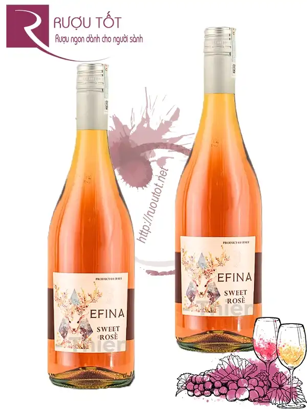 Vang hồng Efina Sweet Rose 5,5%