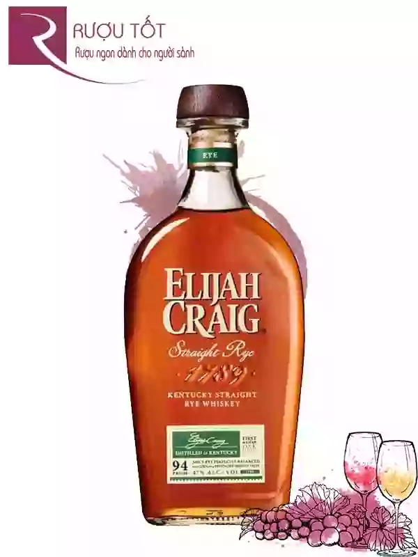 Rượu Elijah Craig Straight Rye