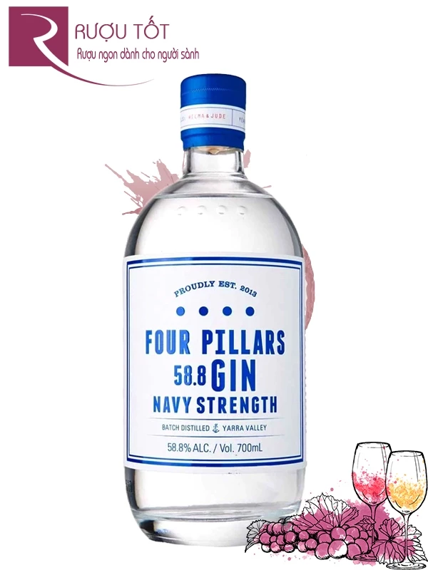 Rượu Four Pillars Navy Strength 58.8 Gin