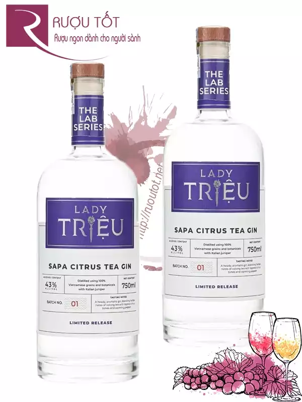 Rượu Lady Triệu Sapa Citrus Tea Gin