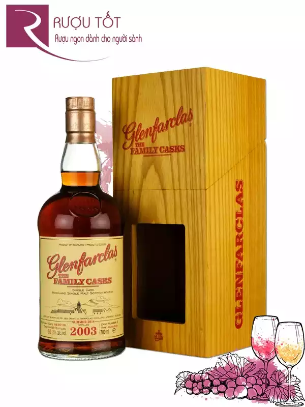 Rượu Glenfarclas 2003 Family Casks 55,9%