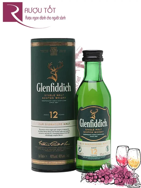 Rượu Glenfiddich 12 Mini 50ml