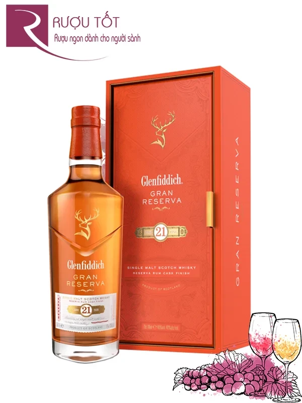 Rượu Glenfiddich 21 UK Gran Reserva 40%