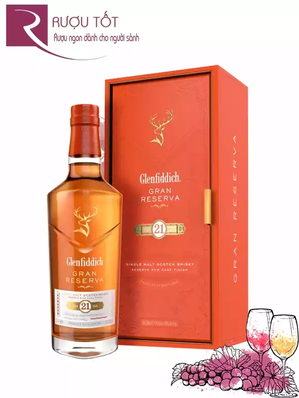 Rượu Glenfiddich 21 UK Gran Reserva 40%