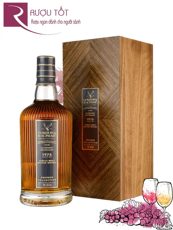 Rượu Glenlivet 1976 Private Collection Gordon And Macphail