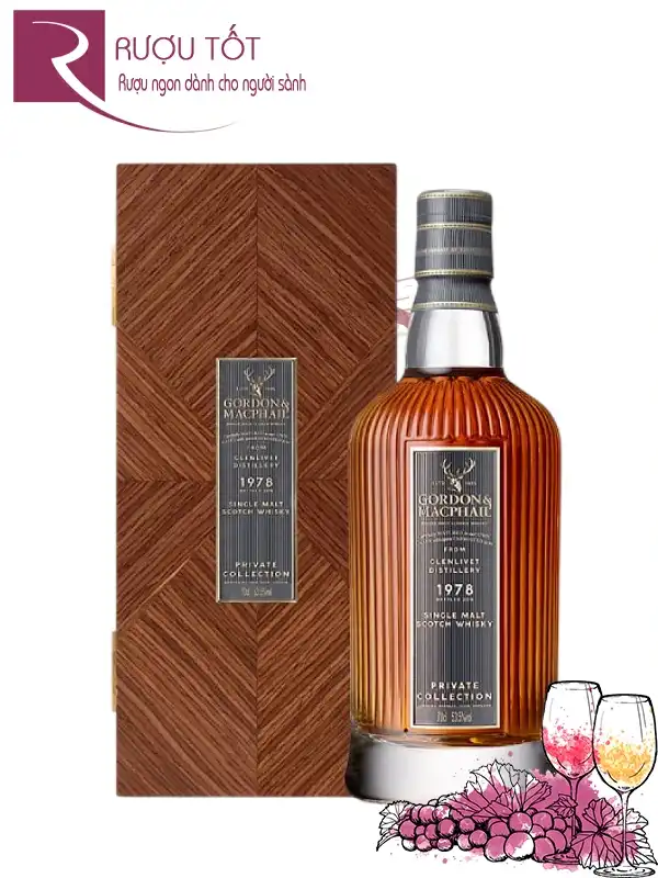 Rượu Glenlivet 1978 GM 53,5% 700ml Scotland