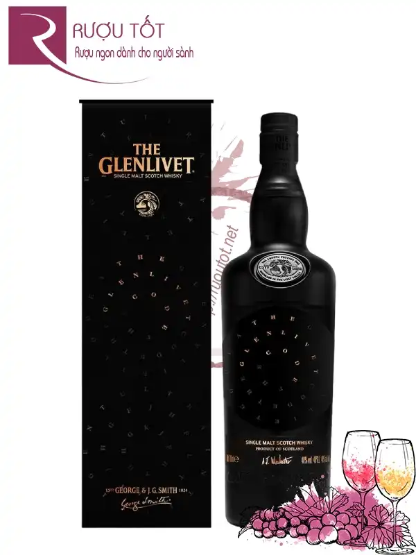 Rượu Glenlivet Code Black Limited Edition 48% 700ml