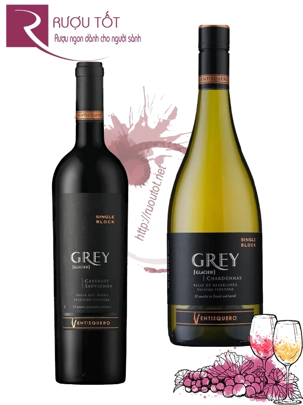 Vang Chile Grey Glacier Single Block Red White