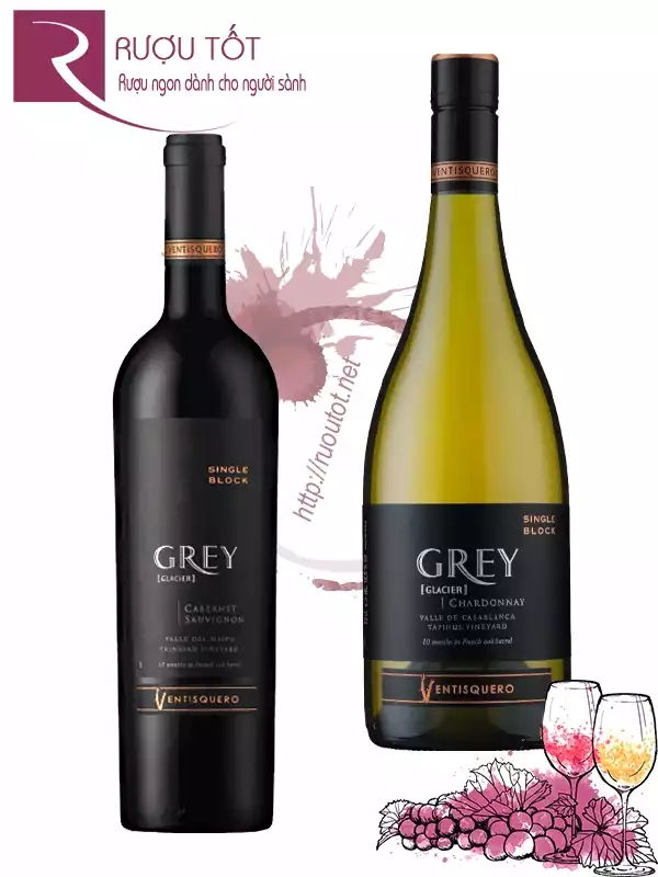 Vang Chile Grey Glacier Single Block Red White