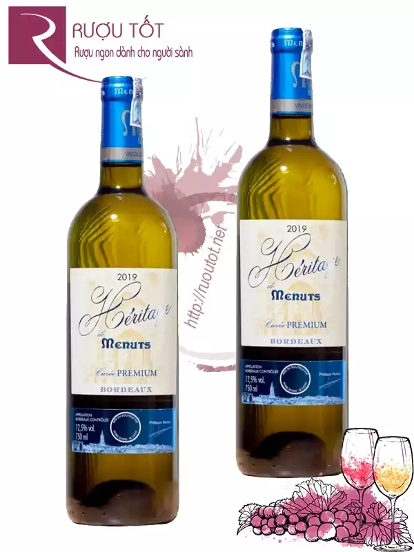 Rượu vang Heritage de Menuts Bordeaux Blanc