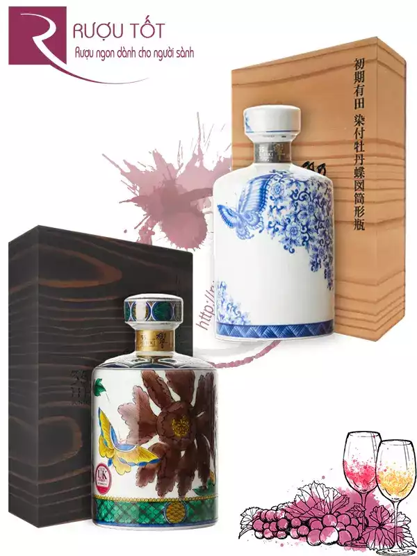 Rượu Hibiki 35 Arita Kutani Decanter Set