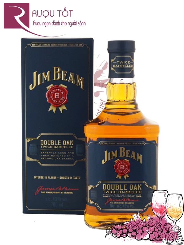 Rượu Jim Beam Double Oak Bourbon