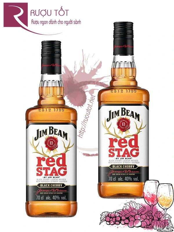 Rượu Jim Beam Red Stag Black Cherry