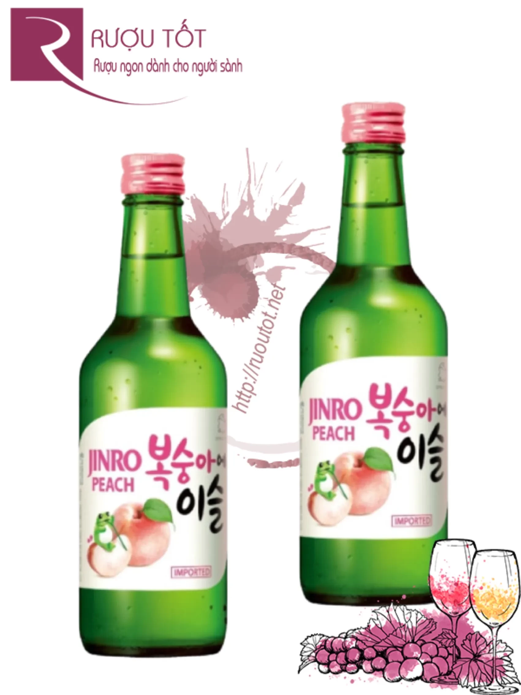 Rượu Jinro Peach 360ml