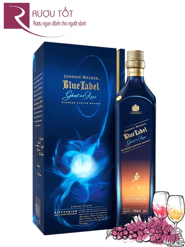 Rượu Johnnie Walker Blue Ghost and Rare Pittyvaich 700ml 43,8%