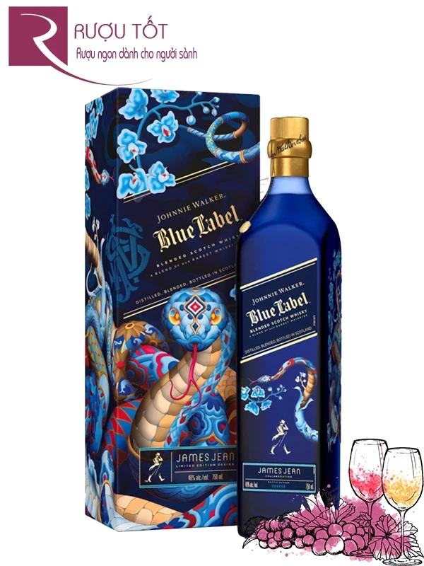 Rượu Johnnie Walker Blue Label Snake - Tết Ất Tỵ 2025