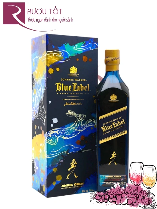 Rượu Johnnie Walker Blue Label Year of Rabbit 40% 750ml