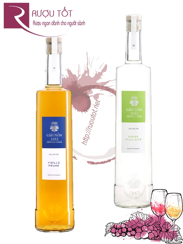 Rượu Joseph Cartron Eau de Vie Vieille Prune - Poire Williams