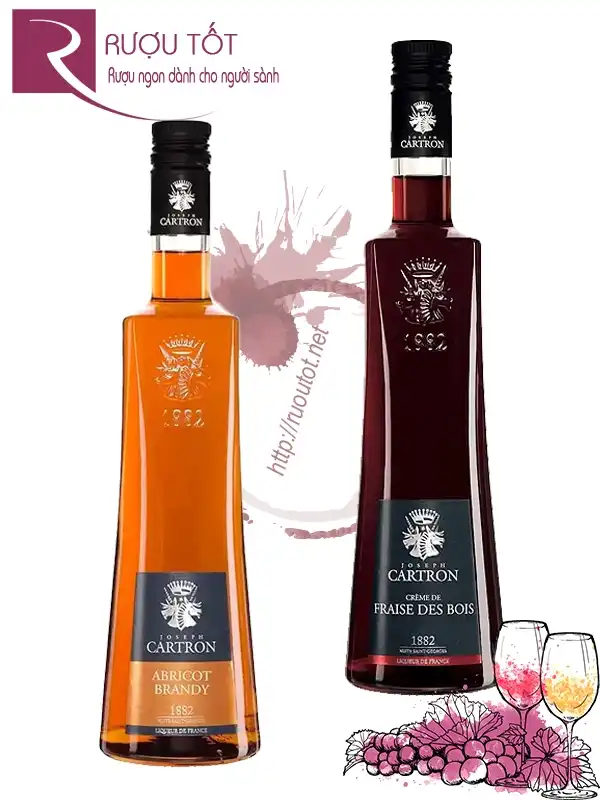 Rượu Joseph Cartron Apricot Brandy - Cacao Brun - Cacao Blanc - Violette