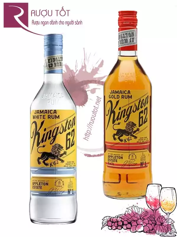 Rượu Kingston 62 Jamaica White -Gold Rum