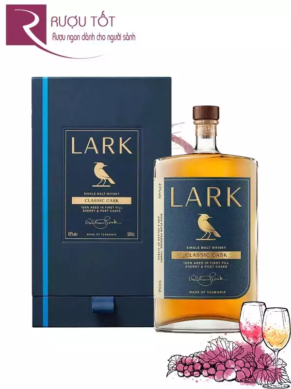 Rượu Lark Tasmanian Peated 500ml