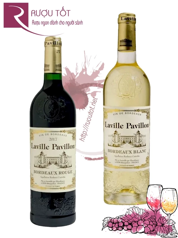 Rượu vang Laville Pavillon Bordeaux Red - White